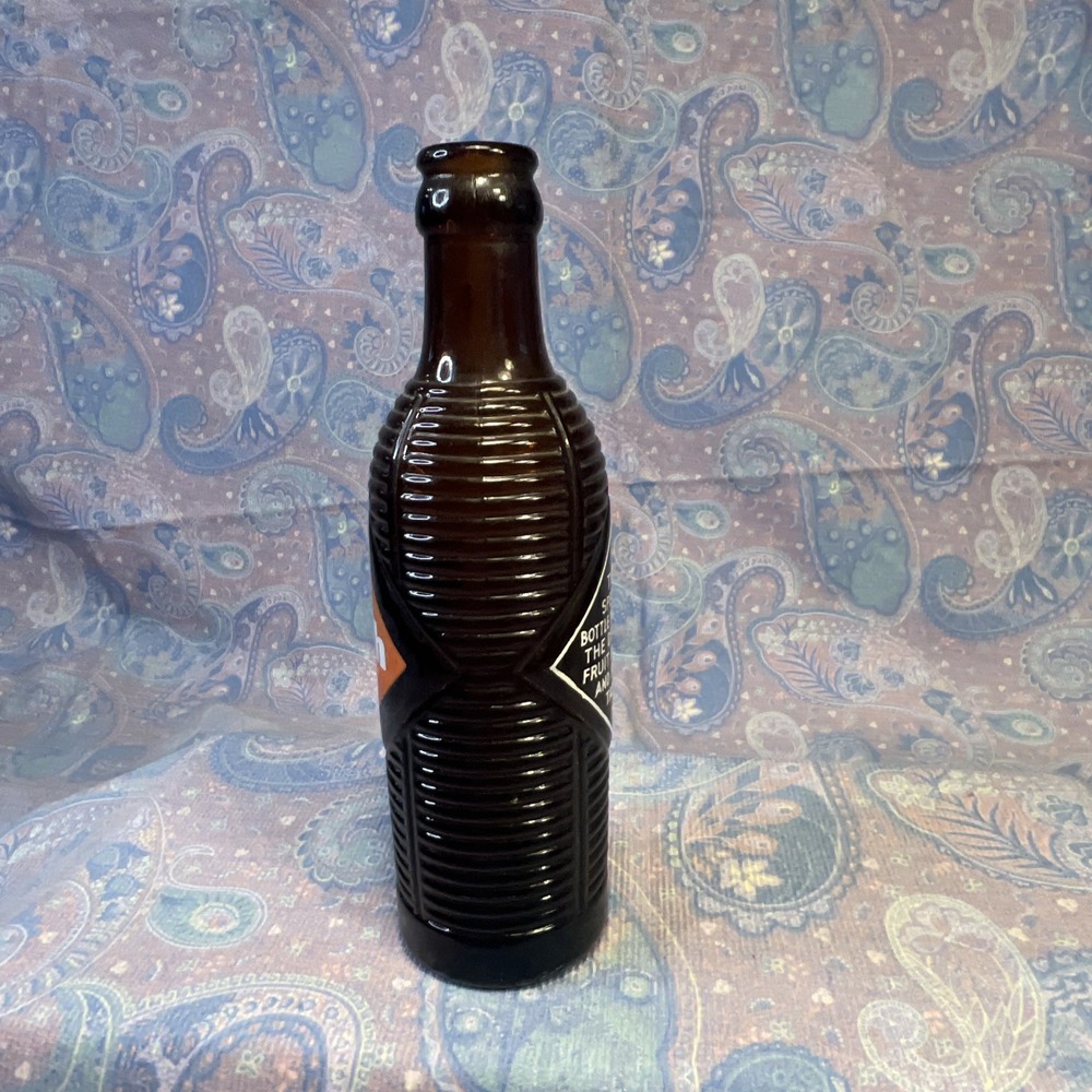 Vintage orange crush Ribbed Beehive Amber glass bottle 7oz 1970's - Picture 3 of 10